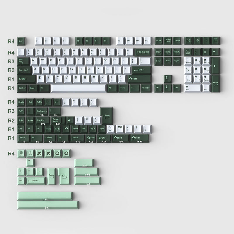 KEYCAPS CUSTOM ISO FR OLIVE CLAVIER MECANIQUE