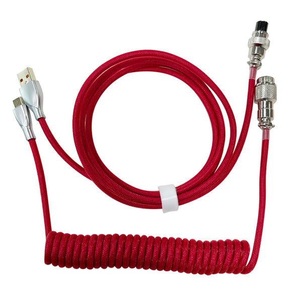 Câble USB double couche personnalisé pour clavier mécanique, câble de type  C, mini micro, droit, gainé, coloré - AliExpress